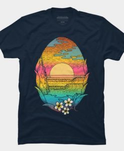 Tropical Beach Summer Sunset Tees and t-shirt DAP