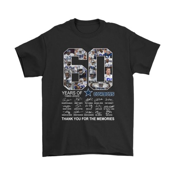 60 Years Of Dallas Cowboys 1960-2020 Thank You For The Memories Shirts DAP