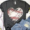 Baseball heart T ShirtDAP