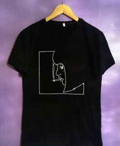 Custom Black Smoking Girl T-shirt DAP