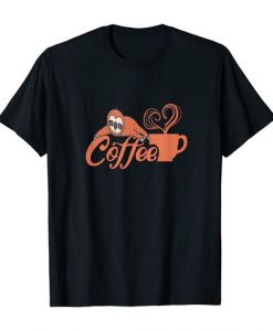 Funny Lazy Sloth Sleeping on the Coffee Nap Life Cute Gift T-ShirtDAP