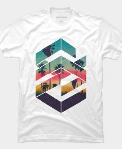 Geometric Sunset beach T-Shirt DAP