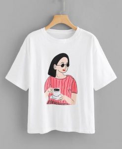 Girl Coffee T-Shirt DAP