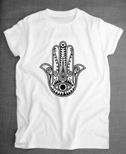 Hand Of Fatima White T-Shirt DAP