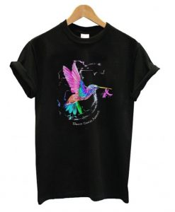 Hummingbird Ribbon Breast Cancer Awareness T shirtDAP