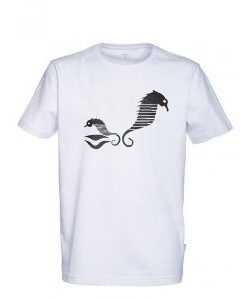 Makia Clothing White Sea Horse Tee Shirt DAP