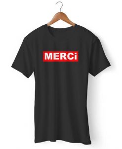 Merci Red Box Logo Man's T-Shirt DAP