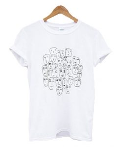 Preppy Figure and Cartoon Graphic T-ShirtDAP