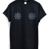 Skeleton Snowflakes, Goth Christmas T-Shirt DAP