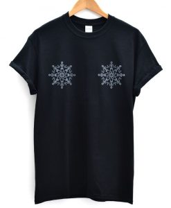 Skeleton Snowflakes, Goth Christmas T-Shirt DAP