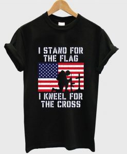 i stand for the flag i kneel for the cross t-shirtDAP