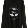 Black Alien Print Sweatshirt DAP