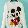 Mickey Print White Sweatshirt DAP