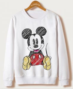 Mouse Cartoon Cute Print 2016 Casual Sweatshirt DAP