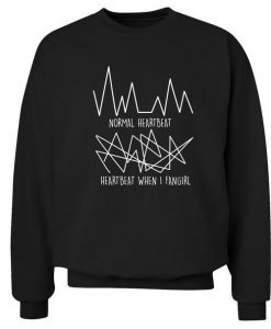 Normal heartbeat vs when I fangirl Jumper Sweatshirt DAP