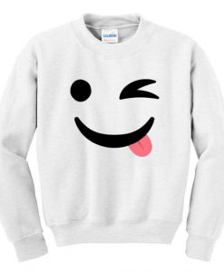 Silly Wink Emoji Sweatshirt