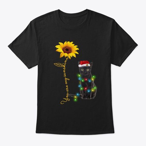 Sunflower With Cat Christmas T-Shirt DAP