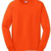 Gildan G2400 Ultra Cotton Long Sleeve Hi Vis Safety Green or Safety Orange Sweatshirt DAP