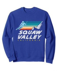 Squaw Valley Cali - USA Ski Resort 1980s Retro Sweatshir DAP
