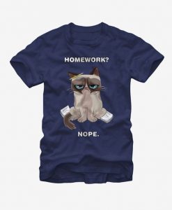 Grumpy Cat Homework Nopework T-ShirtDAP