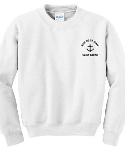 Baie De StJean Saint Bartth Sweatshrit