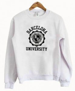 Barcelona University White Sweatshirt