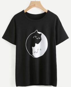 Cats Print Tee T-Shirt