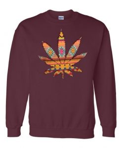 Colorful Weed Maroon Sweatshirt