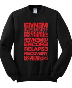 Eminem Albums List Sweatshirt