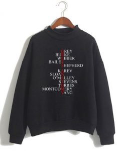 Greys anatomy cast names Sweatshirt