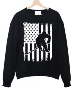 Ice Hockey American Flag Sweatshirt