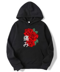 Japanese Aesthetic Rose Hoodie