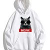 Meow Cat Graphic Hoodie