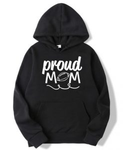 Proud Mom Football Hoodie