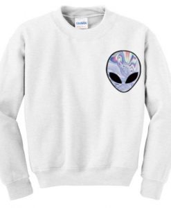 alien holographic sweatshirt