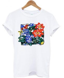 flower paint t-shirt