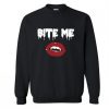 Bite Me Vampire Lips Black Sweatshirt