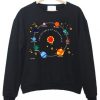 Planets Solar System and Stars Sweatshirt