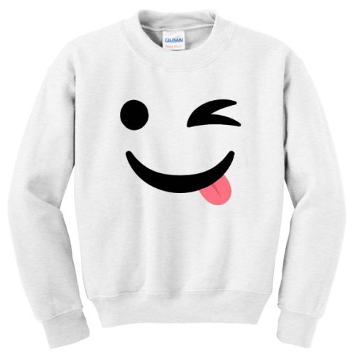 Silly Wink Emoji Sweatshirt