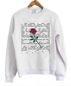 Tame Impala Yes I’m changing lyrics Sweatshirt