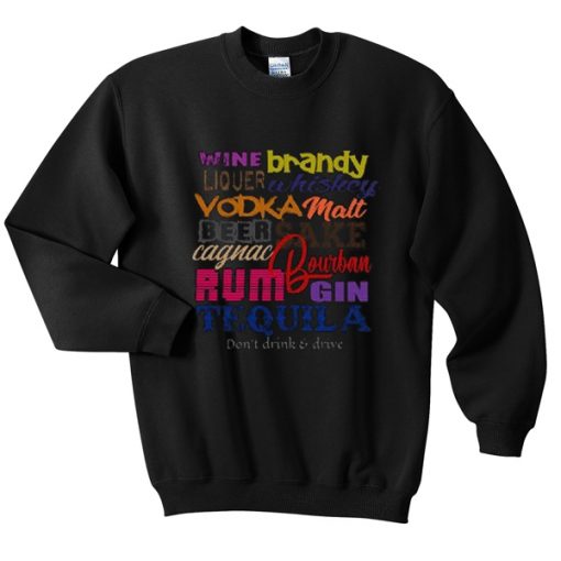 alcohol sweatshirt