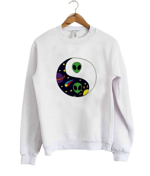 alien yin yang sweatshirt