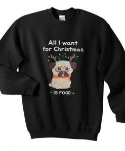 all i want for christmas is food sweatshirt