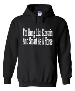 i’m hung like einstein and smart as a horse hoodie