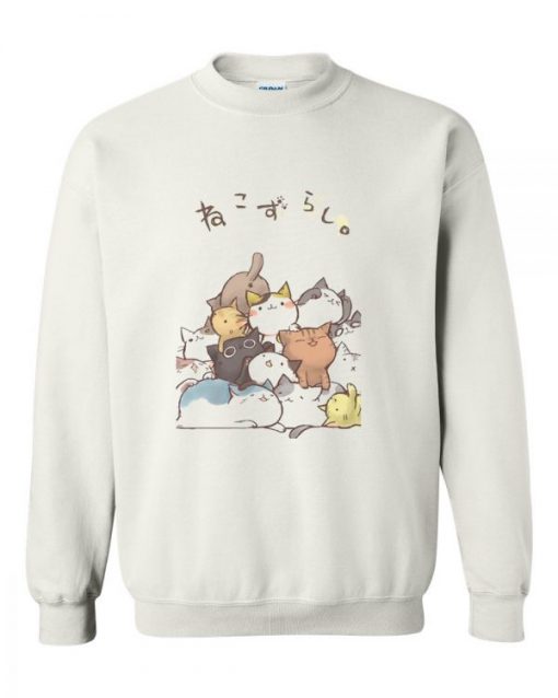 japanese cat anime sweatshirt