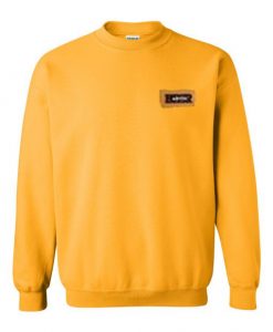 plain lace up yellow sweatshirt