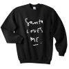 santa loves me sweatshirt