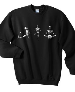 yoga skeleton sweatshirt