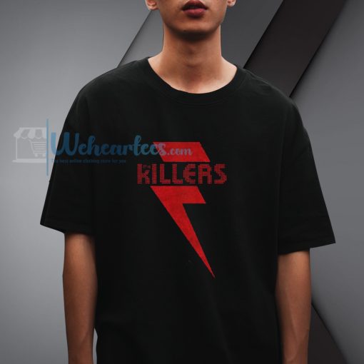 The Killers Brandon Flowers Red Bolt T-shirt