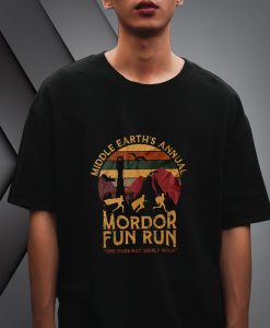 Vintage Middle Earth'S Annual Mordor Fun Run One Does Not Simply Walk shirt